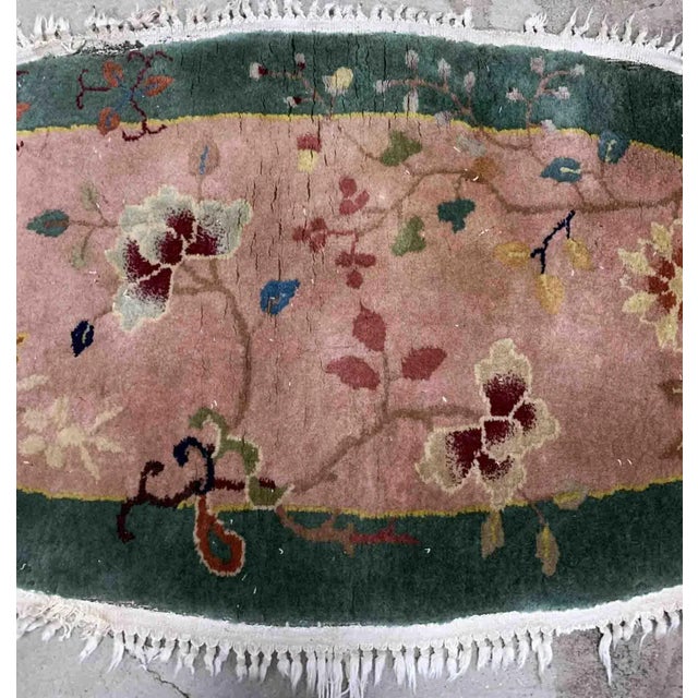 1920s Handmade Antique Art Deco Chinese Rug 2.1' X 3.10' For Sale - Image 4 of 7