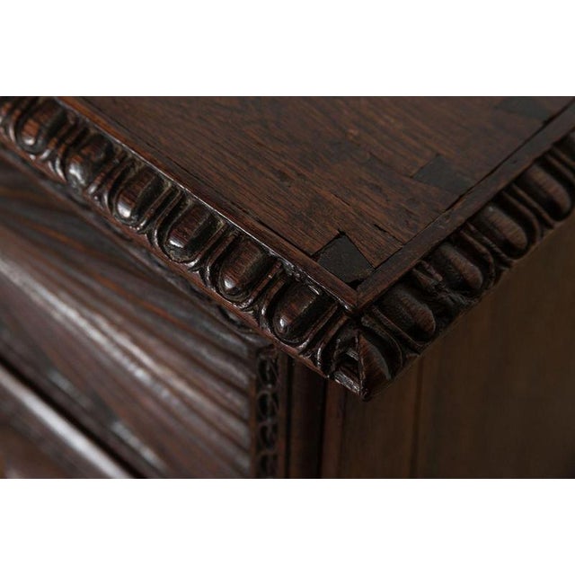 Antique Colonial Carved Campaign Teak Chest, 1870 For Sale - Image 13 of 18
