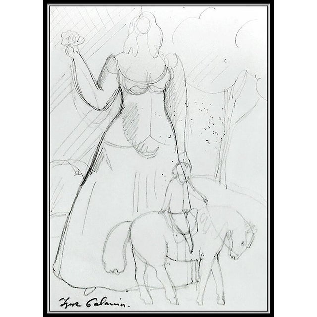 Message us to inquire about custom framing options! (Included for free with every purchase) Igor Galanin Original Drawing,...