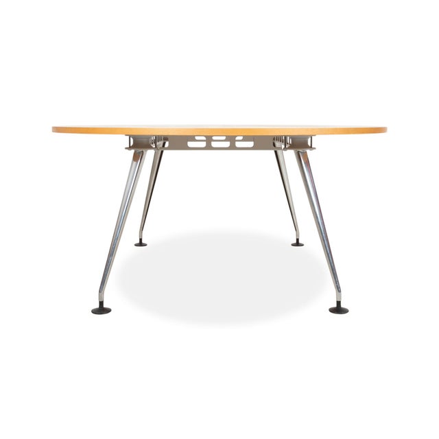 Brown Medamorph Dining Table in Brown Wood and Chrome from Vitra For Sale - Image 8 of 11