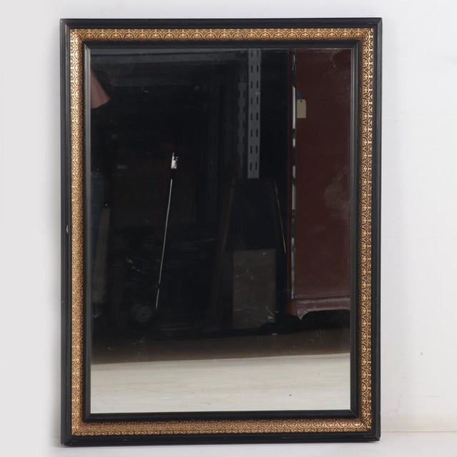 French A Magnificent Pair of French Black and Gold Mirrors, 19th C. For Sale - Image 3 of 8