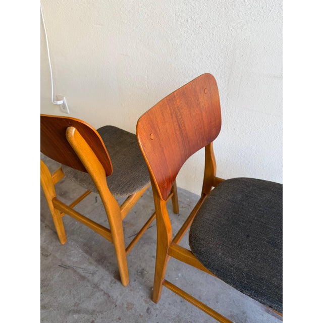 1960s Set of 2 Teak Dining Chairs by Ib Kofod-Larsen for Christensen & Larsen - Danish Modern 1960s For Sale - Image 5 of 10
