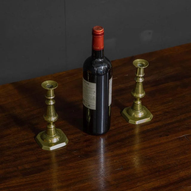 Victorian Brass Candlesticks, Set of 2 For Sale - Image 5 of 8