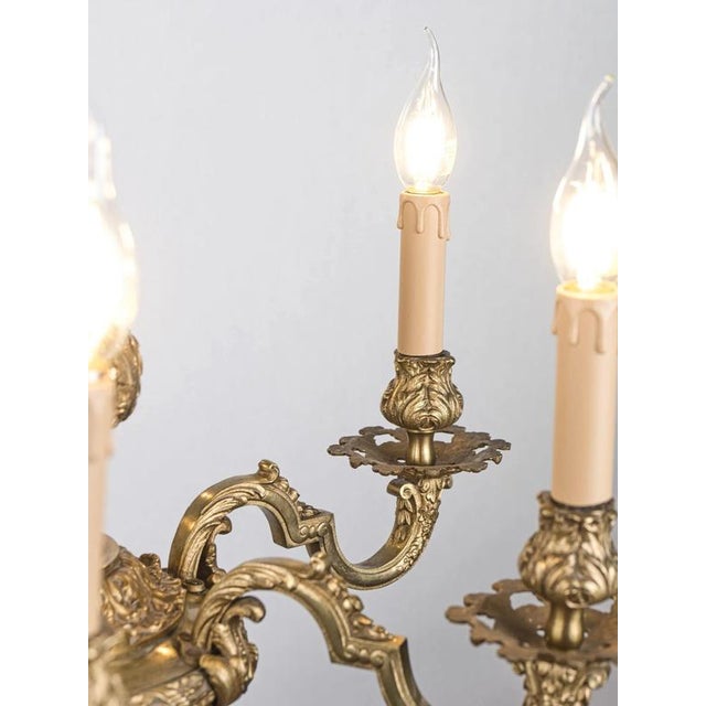 Antique Mazarin Chandelier in Gilded Bronze For Sale - Image 10 of 11