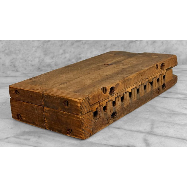 Wood Antique Traditional 10-Row Wood Cigar Mold For Sale - Image 7 of 9
