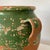Antique French Green Partially Glazed Pottery Vase With Handles
