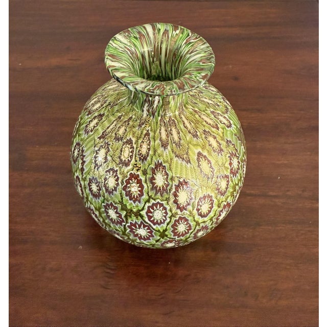 Fratelli Toso Murano Murrine Millefiori Vase From Italy For Sale - Image 9 of 9