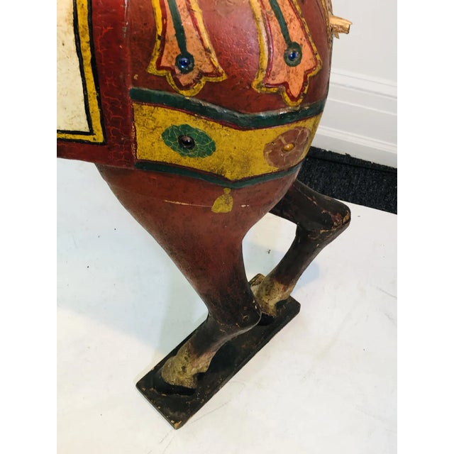 Wood Antique Carved Turn of the Century Carousel Horse For Sale - Image 7 of 11