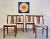 Set of four Mid Century Modern Dining Chairs, Made in Denmark. These chairs have curves in all the right places with...