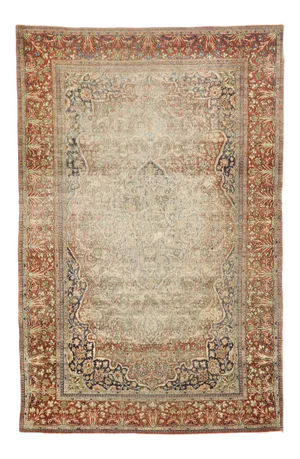 Late 19th Century Persian Mohtesham Kashan Rug, 04'05 X 06'10