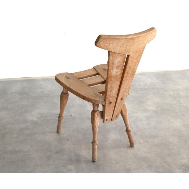Wood Vintage Brutalist Dining Chairs, 1960s, Set of 4 For Sale - Image 7 of 10