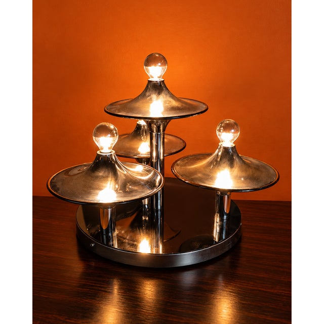 Metal Multi-Level Trumpet Lamp, 1970s For Sale - Image 7 of 7
