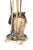 Brass Mid 20th Century 5 Pc. Brass Fireplace Tool Set For Sale - Image 8 of 9
