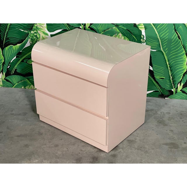 1980s Waterfall Style NIghtstand Chairish