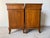 1970s Baker Hollywood Regency Walnut & White Marble Top Nightstands – A Pair For Sale - Image 10 of 12