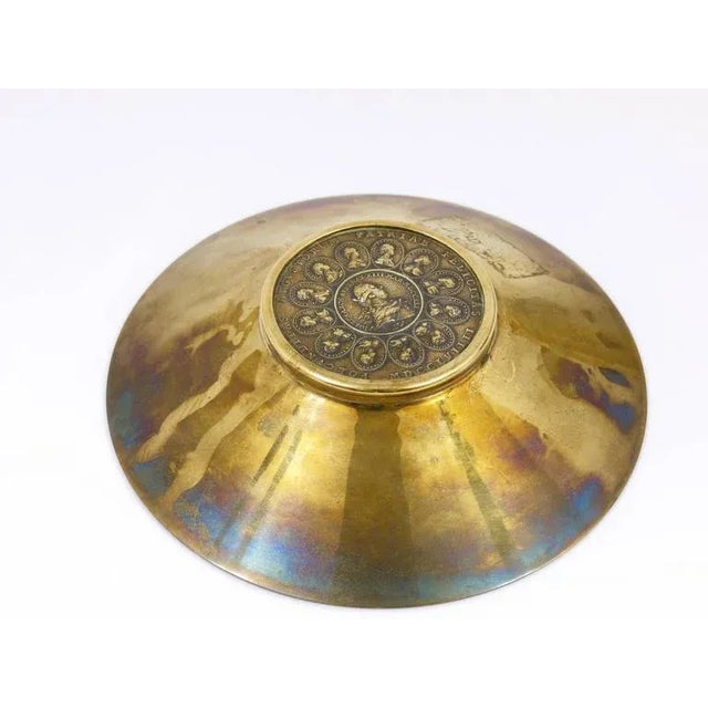 Carl Auböck Brass Maria Theresia Coin Bowl attributed to Carl Auböck, Austria, 1950s For Sale - Image 4 of 7