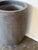 Pair of Monumental Cylinder Planters - Brutalist Bullet Form - Dark Slate For Sale - Image 11 of 12