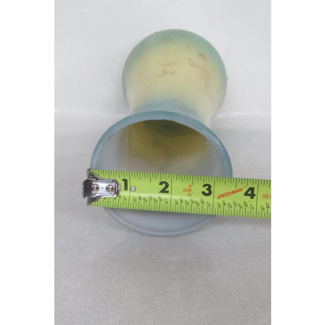 Art Deco Hand Painted Pink Orchid Flower Vase For Sale - Image 4 of 10