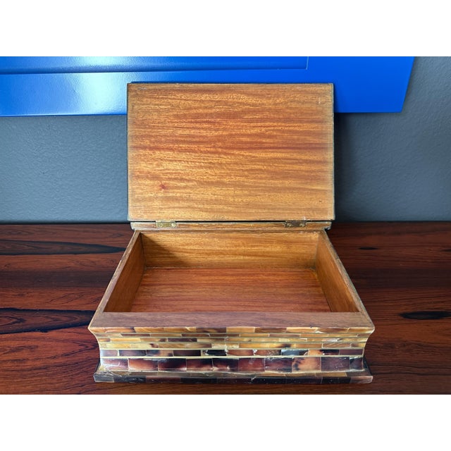 Tessellated Horn Jewelry Box For Sale - Image 11 of 12