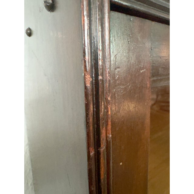 Antique Edwardian Arts & Crafts Narrow Glazed Bookcase C. 1910 For Sale - Image 13 of 18
