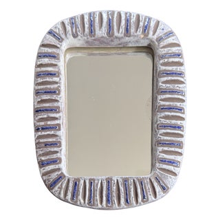 Vintage Ceramic Mirror, 1950s For Sale