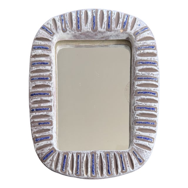 Vintage Ceramic Mirror, 1950s For Sale