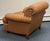 Wood Ethan Allen Upholstered Rolled Arm Club Chair For Sale - Image 7 of 11