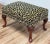 Vintage Curved Wood Leg Upholstered Leopard Print Ottoman For Sale In Kansas City - Image 6 of 10