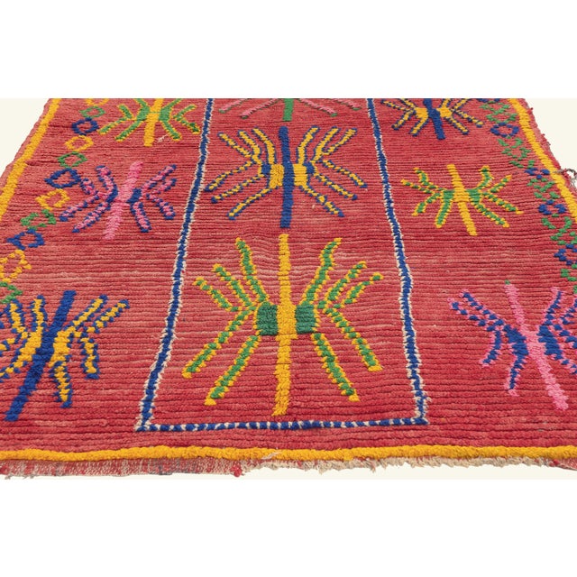 Berber Tribes of Morocco Vintage Azilal Moroccan Rug, 03'09 X 08'09 For Sale - Image 4 of 10
