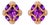 14K Rose Gold Amethyst Diamond Stud Earrings Estate by EFFY For Sale