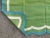 Casa Cosima Handmade Cotton Vegetable Dyed Scalloped Edge Rug Moss Green With Teal Blue Border - 6x9 For Sale - Image 4 of 11