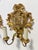 Gold French Rococo Giltwood Armorial Two-Light Wall Sconces, 19th Century For Sale - Image 8 of 9