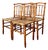 Vintage Bamboo-Style Wood and Cane Chairs - Set of 4 For Sale