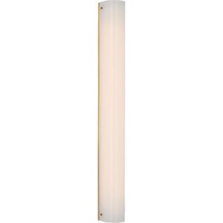Barbara Barry for Visual Comfort Signature Penhold 30" Bath Light in Soft Brass with White Glass For Sale