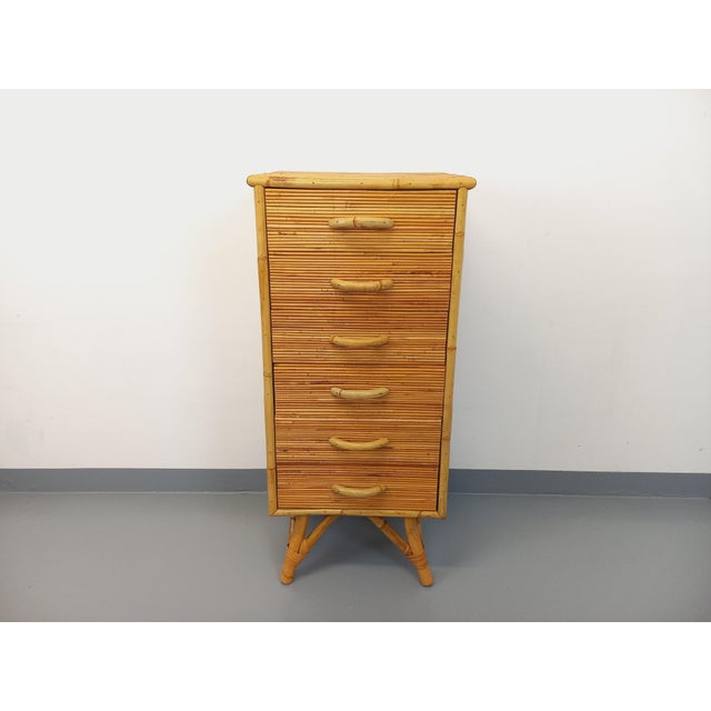 Vintage Rattan Chest of Drawers, 1970s For Sale - Image 6 of 15