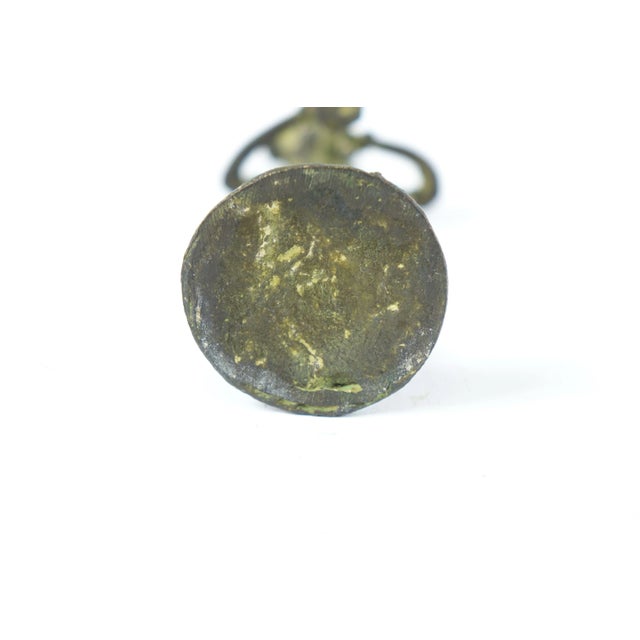 African Antique 19th Century Bronze African Sculpture Figurine For Sale - Image 3 of 4