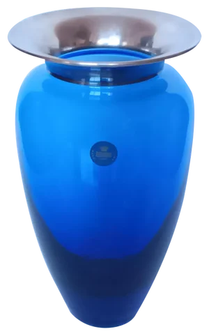 Blue Cobalt Glass Vase from Royal Copenhagen, 1990s