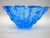 A wonderful heavy and rustic full lead crystal bowl in very nice condition. with its special shape, the blue colour comes...