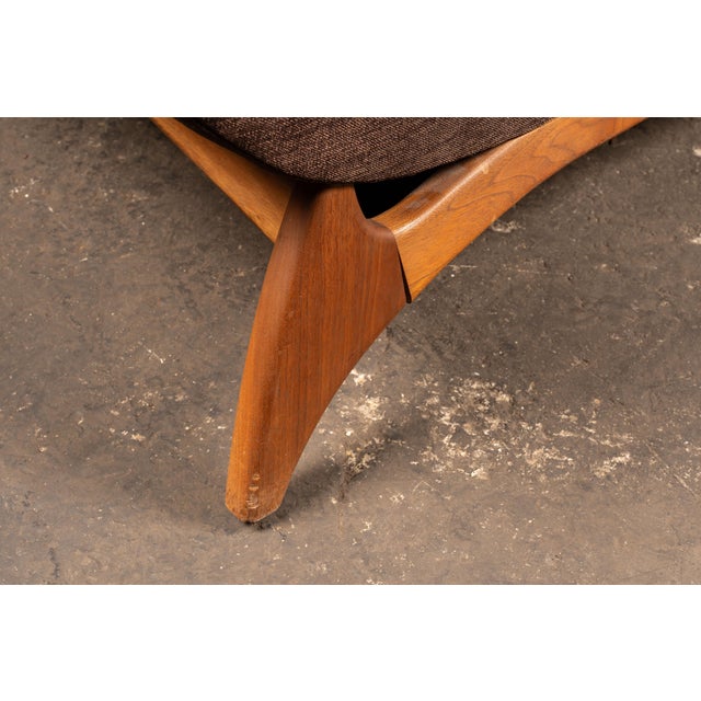 Taupe MCM Italian-Inspired Gondola Sofa in Brown For Sale - Image 8 of 12