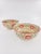 Mid-Century Modern Contemporary Hand-Painted Vietnamese Ceramic Serving Bowl and Platter Set – Red Floral Motif (Set of 4) For Sale - Image 3 of 13