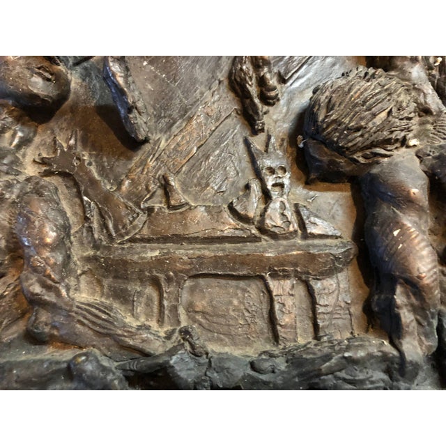 Metal Unknown, Large Bronze Bas Relief Danse Macabre Expressionist Sculpture Totentantz For Sale - Image 7 of 10