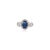 Art Deco 1.33Ct Vivid Blue Sapphire & Diamond Halo Vintage Cluster Ring in 14k Gold Size 6 For Sale - Image 3 of 14