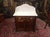 Victorian Antique Marble Top Washstand, Walnut Washstand For Sale - Image 3 of 5