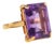 14k Yellow Gold and Amethyst Cocktail Ring Vintage For Sale