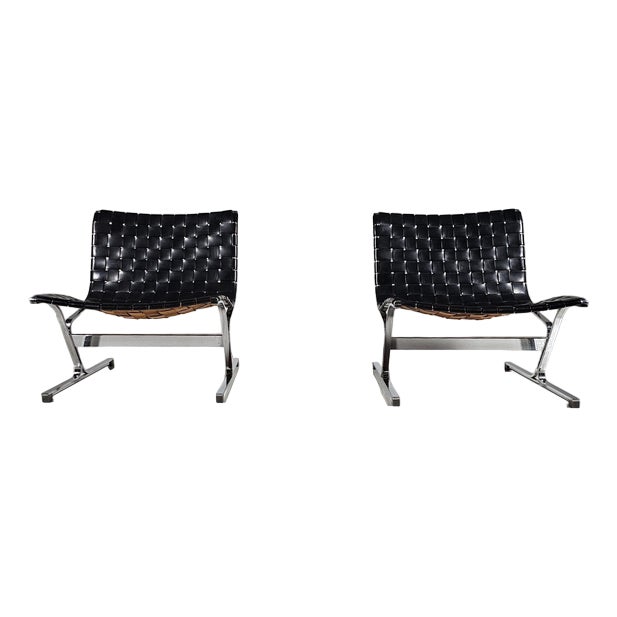 Set of Luar Lounge Chairs by Ross Littell for ICF De Padova, 1960s For Sale