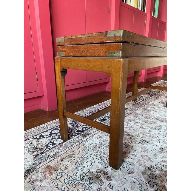 19th Century English Campaign Gun Case Table with Harris Holland Label Chairish