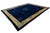 1920s Antique Chinese Art Deco Wool Rug in Midnight Blue & Ochre Gold For Sale - Image 10 of 12
