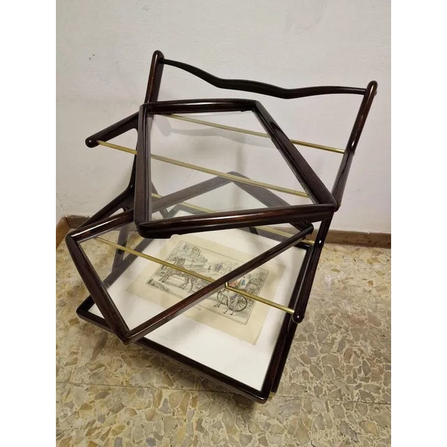 Wooden Trolley by Ico & Luisa Parisi, 1960s For Sale - Image 9 of 13