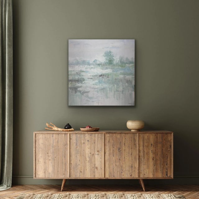 Impressionistic Landscape With Drip Technique For Sale - Image 10 of 12