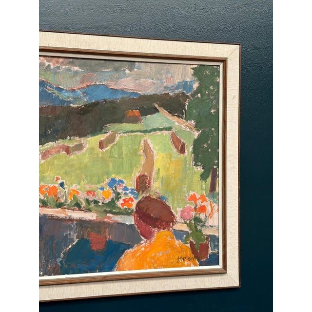 John Hedman, Balcony View, 1960s, Oil on Panel, Framed For Sale - Image 8 of 18